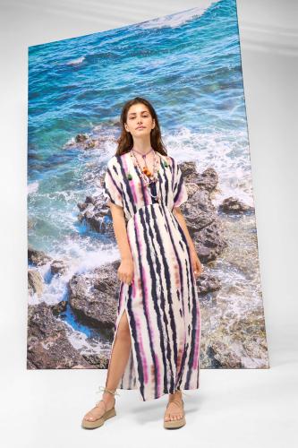 Orsay γυναικείο maxi φόρεμα με all-over tie-dye print - 462117-044000 Εκρού 36